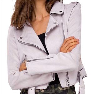 BLUSH CROPPED MOTO JACKET